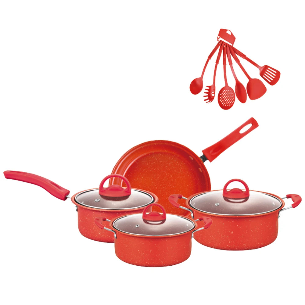 Non-Stick Pots and Pans Set 13-Pieces Kitchen Utensil Set Kitchen Cookware Gifts for Friends and Family