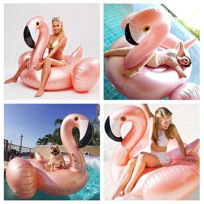 Flamingo Pool Float Fun Beach Floaties Inflatable Swimming Pool Toys Floating Bed Summer Pool Raft Lounger Floating Mat