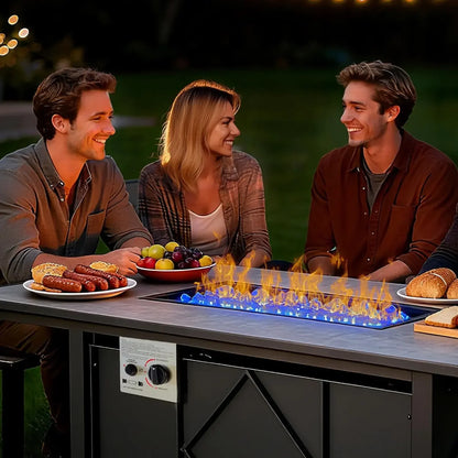 43 Inch Propane Fire Pit Table, 50,000 BTU Outdoor Gas Fire Pit for outside Patio Deck Garden Backyard Deck Balcony, CSA Certifi