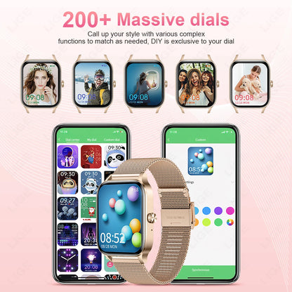 New Smart Watch Men 2026 Bluetooth Call Custom Watch Face Women’S Health Monitor Watches Heart Rate Waterproof Sports Smartwatch