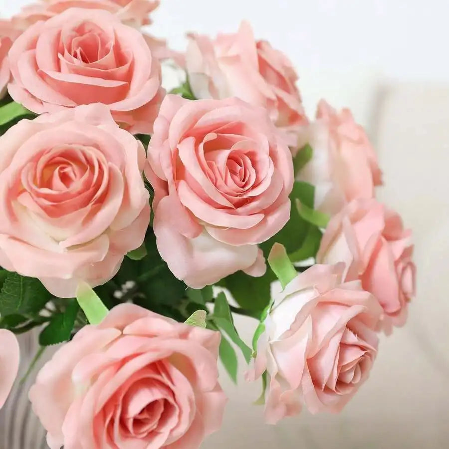 10Pcs Flannel Artificial Roses: Perfect for Valentine’S Day, Home & Wedding Decor
