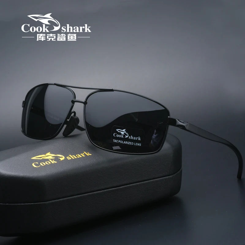 Cook Shark New Color Changer Sunglasses Men'S Sunglasses Tidal Polarization Driver'S Mirror Driving Night Vision Glasses