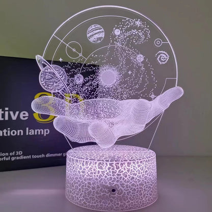 3D Optical Illusion Projectors Lamp Universe Space Galaxy in the Palm of Your Hand LED Night Light for Space Lover Boys and Girl