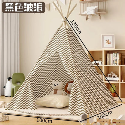 Tents for Kids Indoor Household Play House Wigwam for Children Portable Folding Tipi Teepee Girl and Boy Castle Play Tents