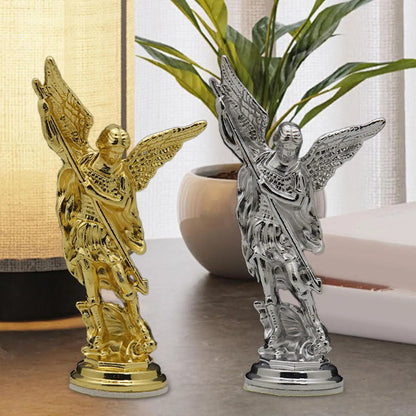1Pc Figure Statue Defeated Lucifer Tramples Statue Home Decoration Religious Collectible Figure Arcangel Statue Angel Sculpture
