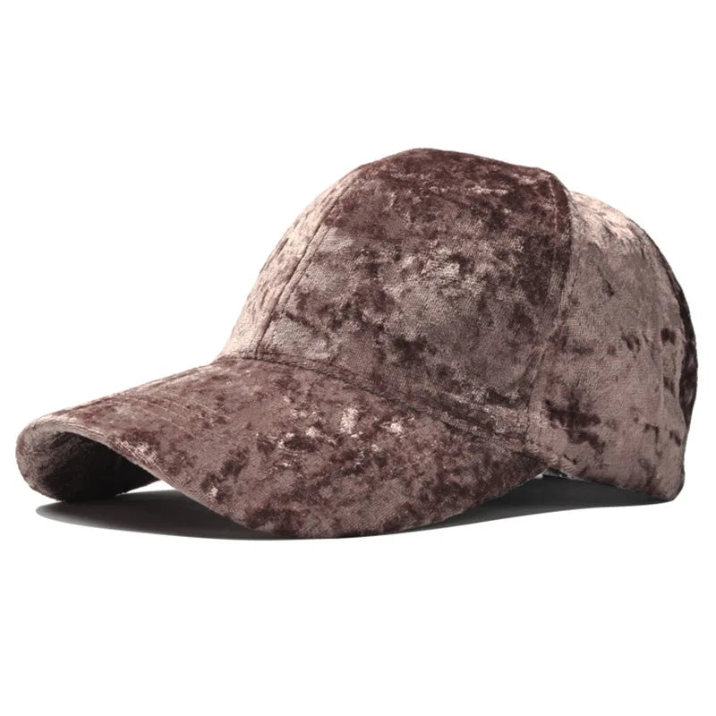 Brand Burgundy Velour Baseball Cap for Women Designer Adjustable Baseball Hat Korean Casual Hat and Cap Gorra Beisbol