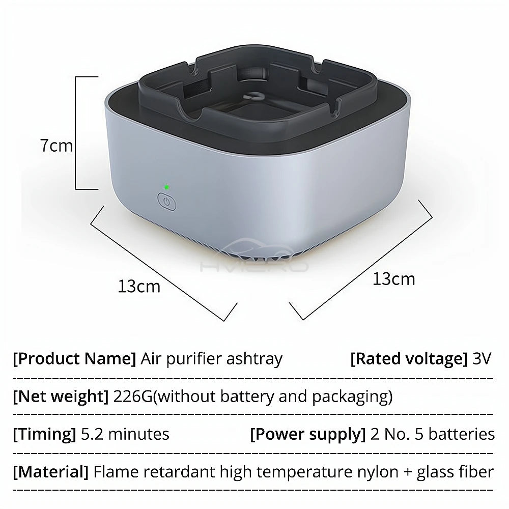 Ashtray Air Purifier Negative Ion Creative Household Square Purifying Filter for Remove Odor Smoke Aromatherapy Smokeles Reduce