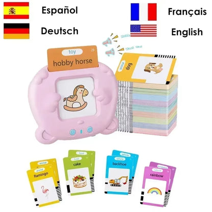 Early Education Flash Card Learning Toys Talking Flashcards for Kids Preschool English Learning German Spanish French