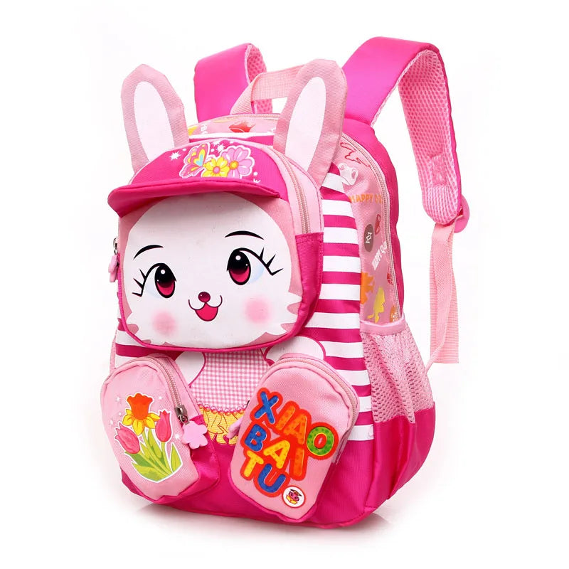 New 3D Kid School Backpack for Girls Boys Rabbit Tiger School Bags Children'S Kindergarten Backpacks Mochila Infantil
