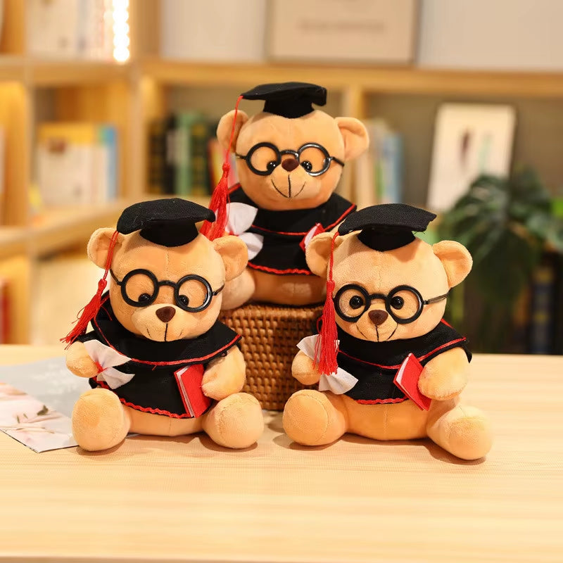 Cartoon Teddy Bear Holding Heart Plush Toys Stuffed Animals Kids Toys Soothing Toys Graduation Christmas Birthday Gifts