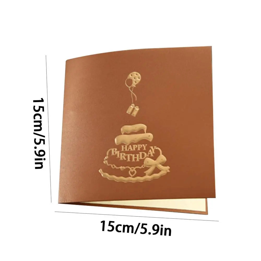 Unique 3D Happy Birthday Card Music Light Greeting Card with Popup Birthday Cake Colourful Happy Birthday Cards Birthday