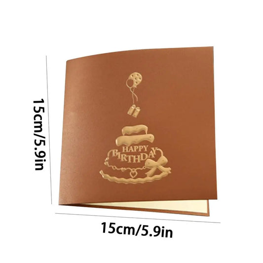 Unique 3D Happy Birthday Card Music Light Greeting Card with Popup Birthday Cake Colourful Happy Birthday Cards Birthday