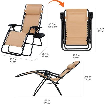Zero gravity folding recliner chair dimensions and portable folding design