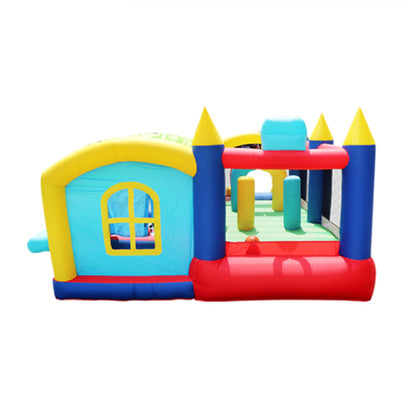 7 in 1 Inflatable Bounce House, Bouncy House with Ball Pit for Kids Indoor Outdoor Party Family Fun, Obstacles, Toddler Bouncy Castle with Ball Pit for Birthday Party Gifts