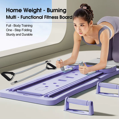 At Home Pilates Board Foldable 4-In-1 Exercise Wheel Roller Exercise Equipment for Home Gym Workout Trainer Pilate Board