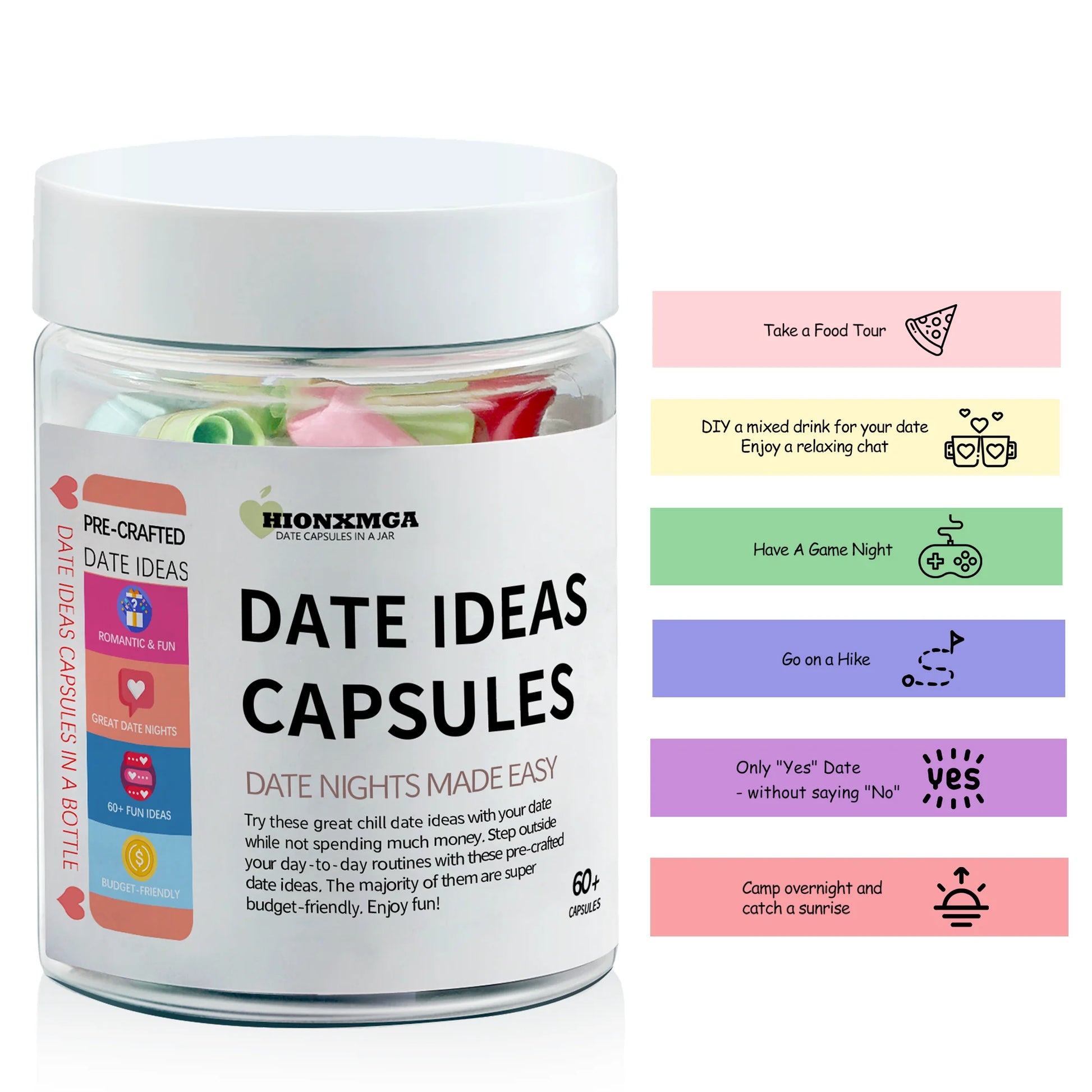 Party Kit-Affirmation Message Bottle with 60-90 Quotes - Romantic Gift for Couples, Birthdays, Anniversaries & Special Occasions