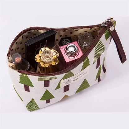 Soft Cosmetic Bag Canvas Bear Women Travel Storage Bag Toiletries Organize Cute Cosmetic Bag Portable Make up Bags