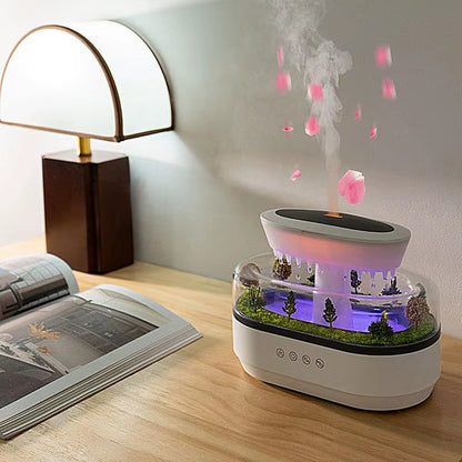 Aroma Humidifier Raindrop Air Humidifier Colorful Light White Noise Essemtial Oil Diffuser Home Ultrasonic Fragrance Diffuser