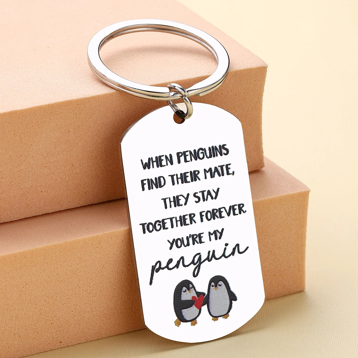 Couple Gift Penguin Love Sweetest Day Keychain for Boyfriend Husband Gift Christmas Valentine'S Day Gift for Anniversary Gift