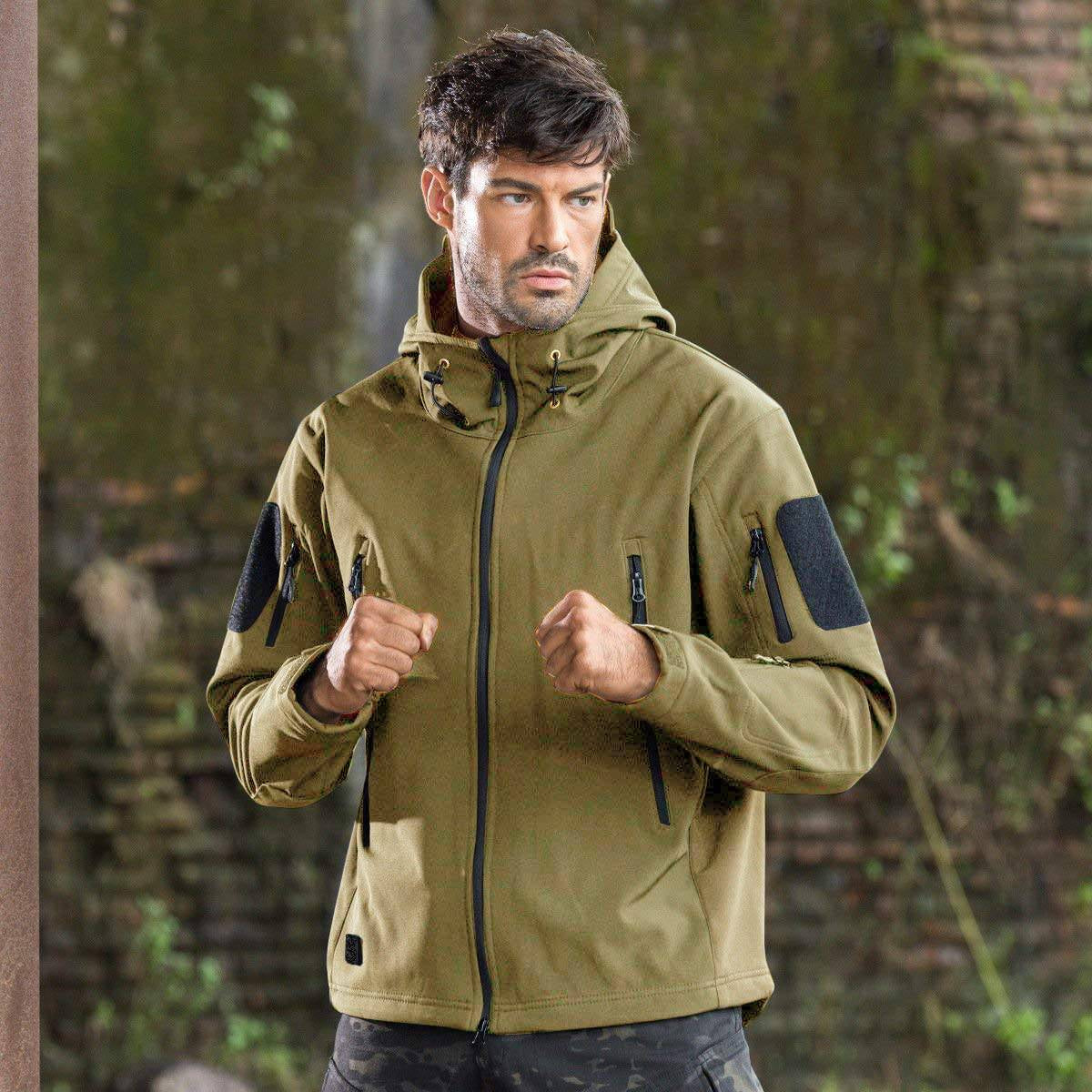 SHARKSKIN Men’S Warm Waterproof Softshell Tactical Hiking Jacket