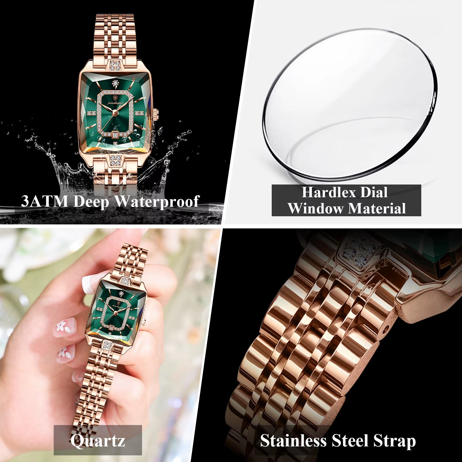 Luxury Brand Ladies Wristwatch Waterproof Stainless Steel Date Women Watch Casual Fashion Quartz Women’S Watches Reloj