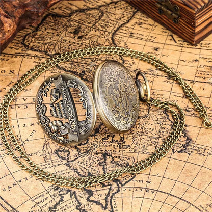 Vintage Bronze Necklace Birthday Gift Hollowed-Out Cake Gift 3D Carved Birthday Gift for Children