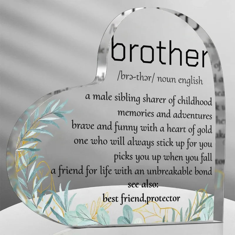 1 Piece, a Sign Gift for Brother, Brother'S Birthday Gift, Thank You for Friendship Gift, Thanksgiving, Christmas Gift