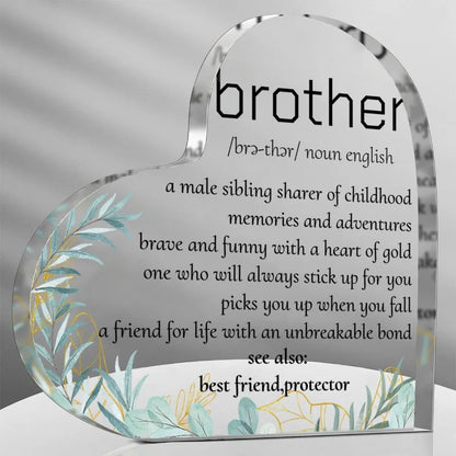 1 Piece, a Sign Gift for Brother, Brother'S Birthday Gift, Thank You for Friendship Gift, Thanksgiving, Christmas Gift