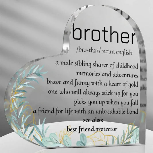 1 Piece, a Sign Gift for Brother, Brother'S Birthday Gift, Thank You for Friendship Gift, Thanksgiving, Christmas Gift