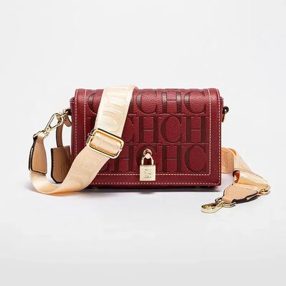 Womens Shoulder Bag Luxury Brand 2025 Fashion Solid Color Printed Handbag Fashion Design Model Metal Accessories Buckle