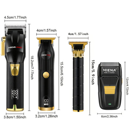 HIENA Men’S Black Electric Grooming Kit (1–4Pcs)