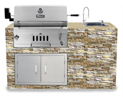 S.Steel Charcoal BBQ Grill Stainless Steel Built-In Grill, Courtyard Grill, Charcoal Grill，Outdoor BBQ Stove