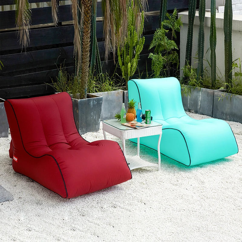 Inflatable Bean Bag Sofa Outdoor Beach Chairs Beanbag Lounger Air Lazy Chair