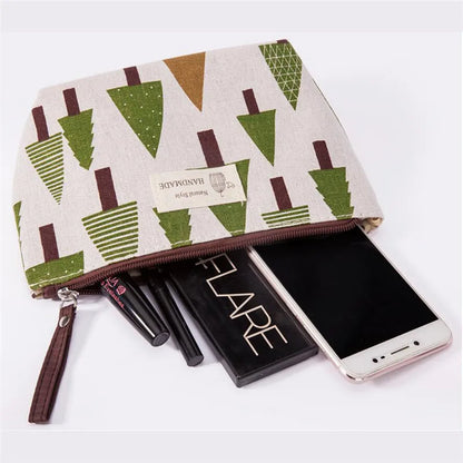Soft Cosmetic Bag Canvas Bear Women Travel Storage Bag Toiletries Organize Cute Cosmetic Bag Portable Make up Bags