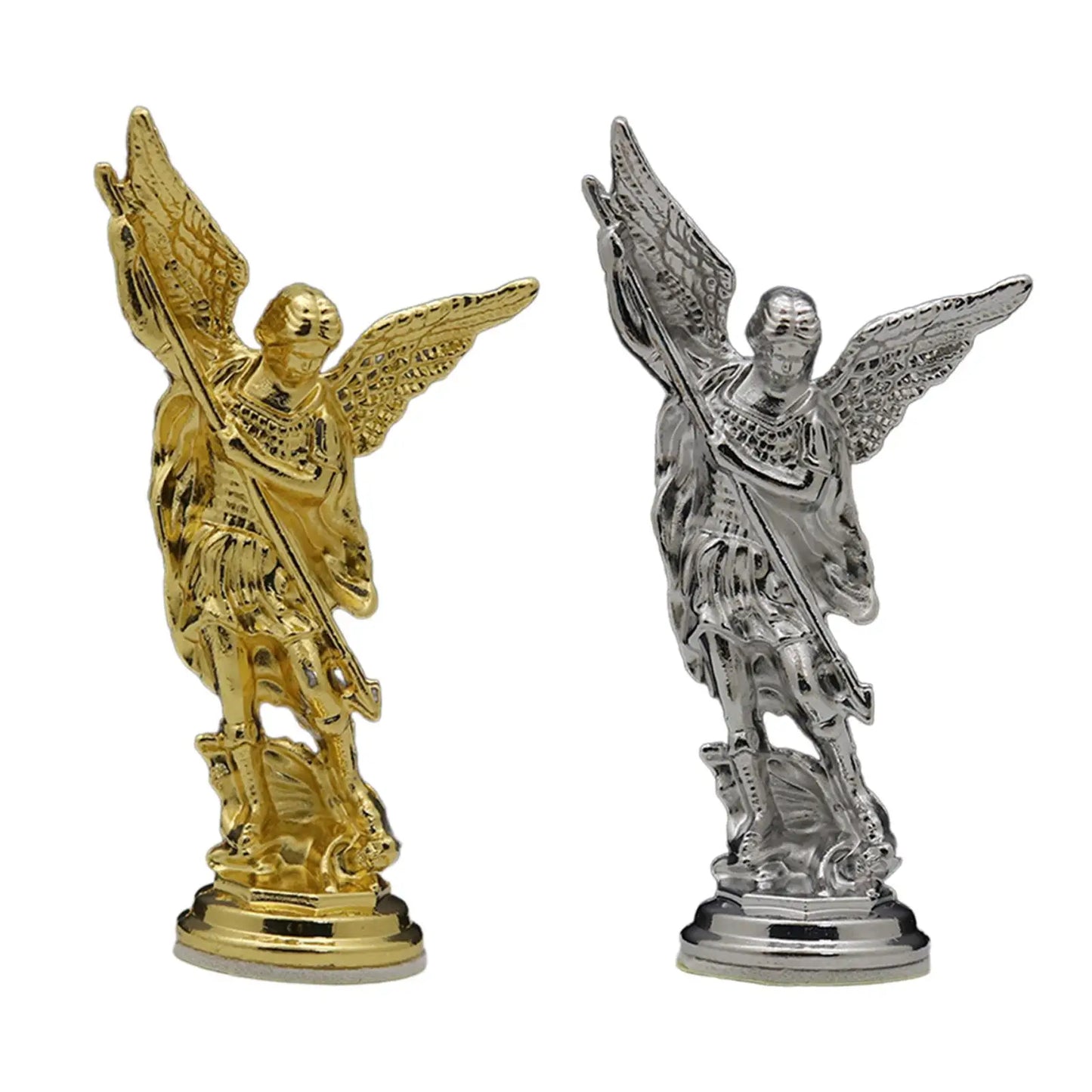 1Pc Figure Statue Defeated Lucifer Tramples Statue Home Decoration Religious Collectible Figure Arcangel Statue Angel Sculpture
