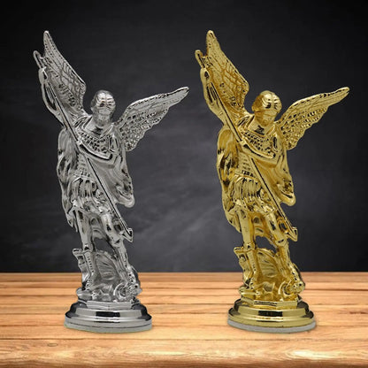 1Pc Figure Statue Defeated Lucifer Tramples Statue Home Decoration Religious Collectible Figure Arcangel Statue Angel Sculpture
