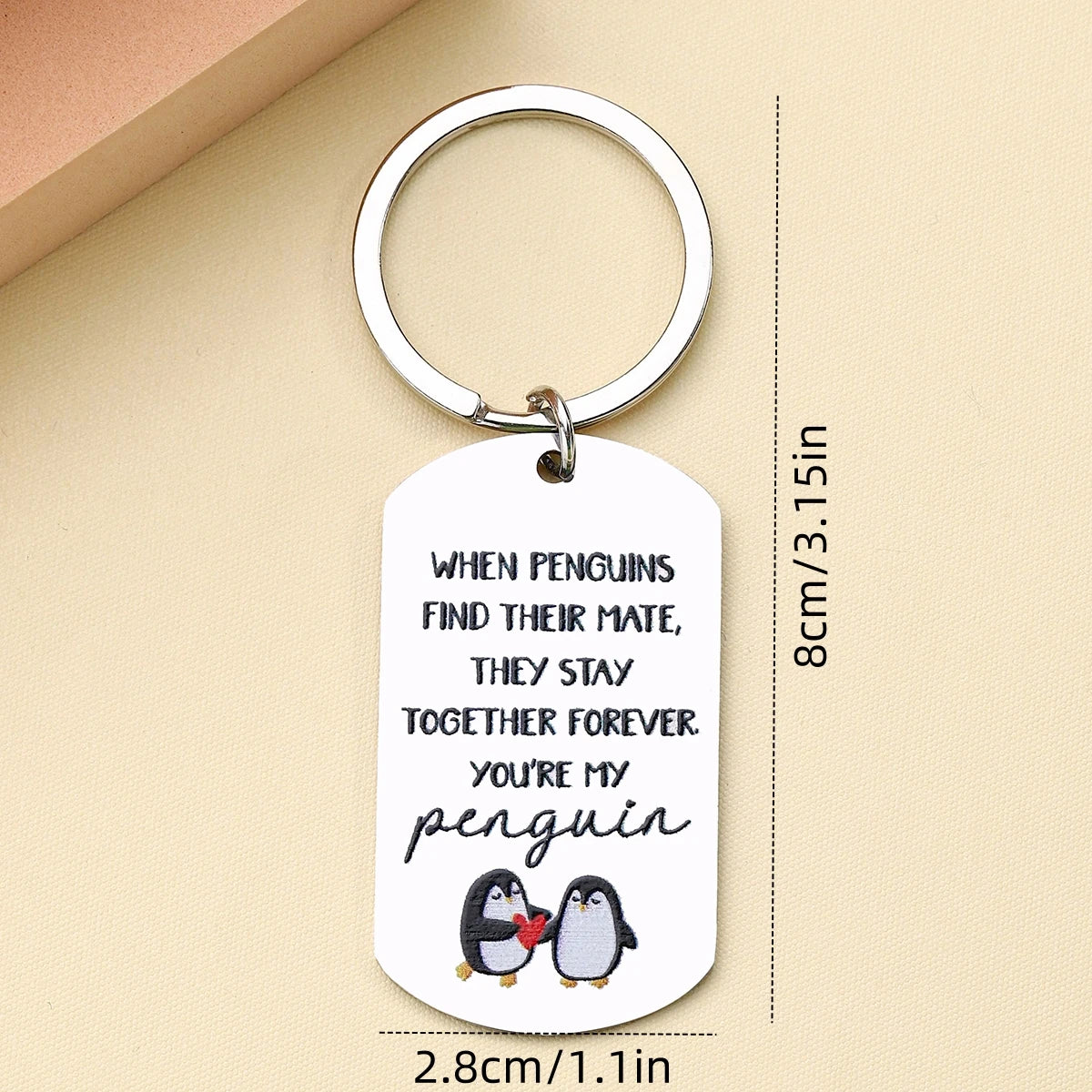 Couple Gift Penguin Love Sweetest Day Keychain for Boyfriend Husband Gift Christmas Valentine'S Day Gift for Anniversary Gift