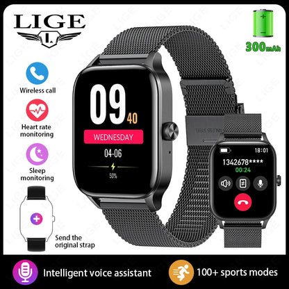 New Smart Watch Men 2026 Bluetooth Call Custom Watch Face Women’S Health Monitor Watches Heart Rate Waterproof Sports Smartwatch