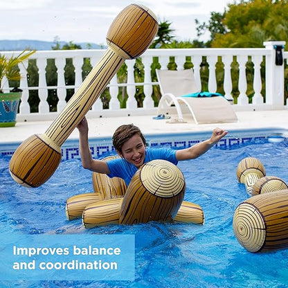 Inflatable Floating Battle Log Pool Toys
