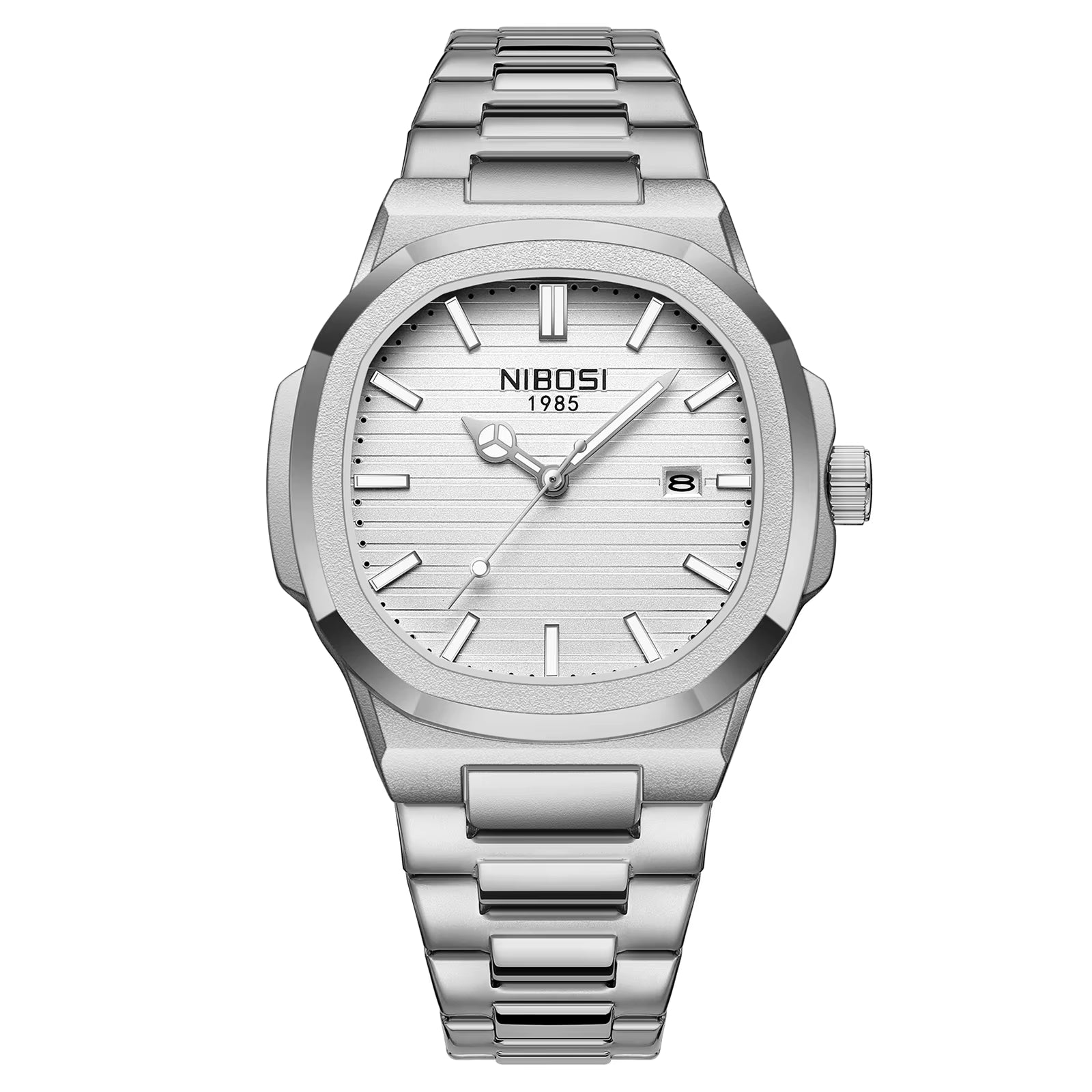 Luxury Watch for Man Waterproof Square Luminous Date Stainless Steel Men Watch Casual Quartz Mens Watches Reloj Hombre