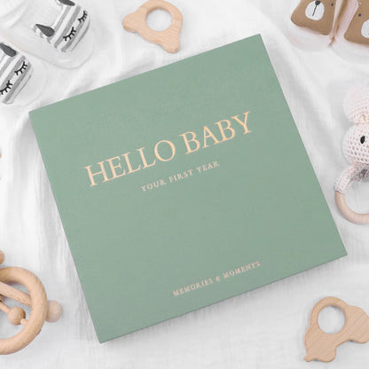 Wholesale Baby Memory Book Hello Baby Beige Keepsake Pregnancy Record Growth First Year Milestone Journal Scrapbook Album