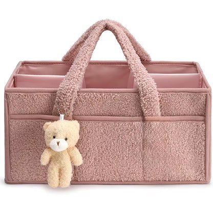 Baby Stroller Accessories Organizer Mommy Tote Bag Foldable Storage Baby Diaper Hanging Bags Thicken Portable Caddies Babydiaper