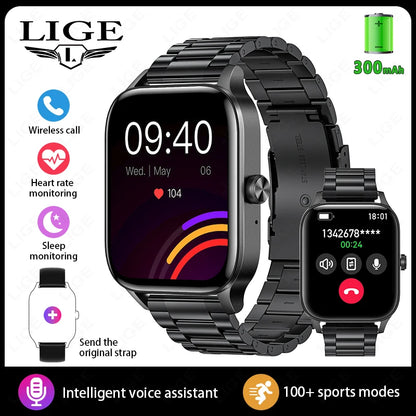 New Smart Watch Men 2026 Bluetooth Call Custom Watch Face Women’S Health Monitor Watches Heart Rate Waterproof Sports Smartwatch