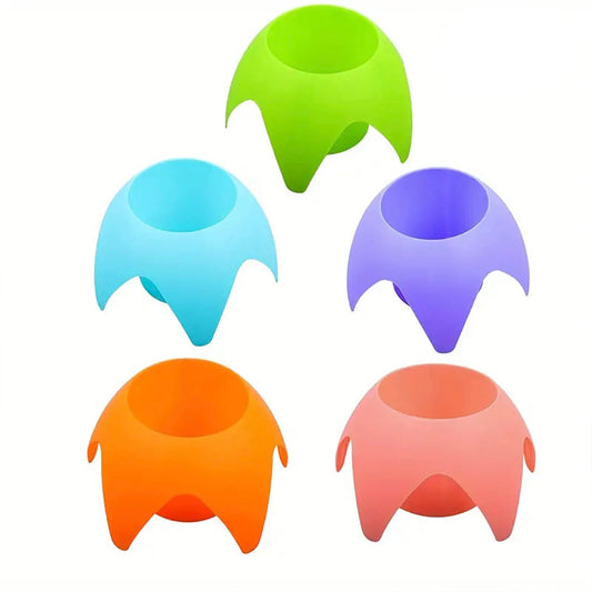 5Pcs Plastic Beach Cup Holders, Multicolor Outdoor Sand Drink Holders, Portable Beer Stand Accessories for Beach Parties and Cam