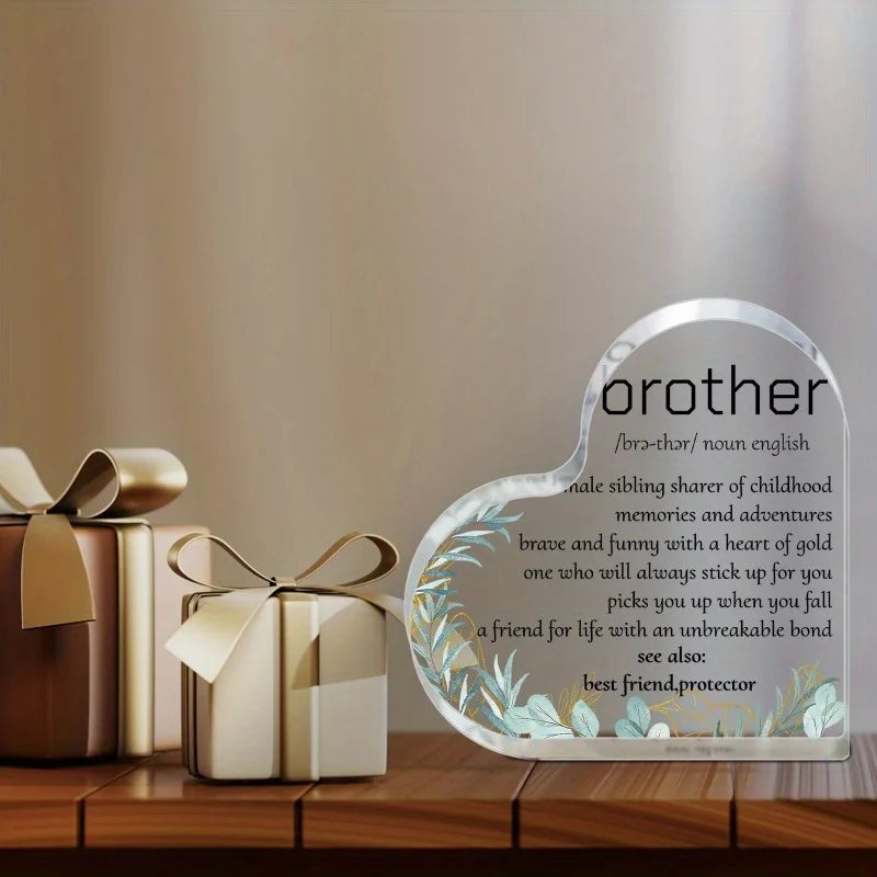 1 Piece, a Sign Gift for Brother, Brother'S Birthday Gift, Thank You for Friendship Gift, Thanksgiving, Christmas Gift