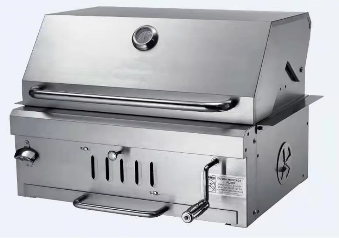 S.Steel Charcoal BBQ Grill Stainless Steel Built-In Grill, Courtyard Grill, Charcoal Grill，Outdoor BBQ Stove