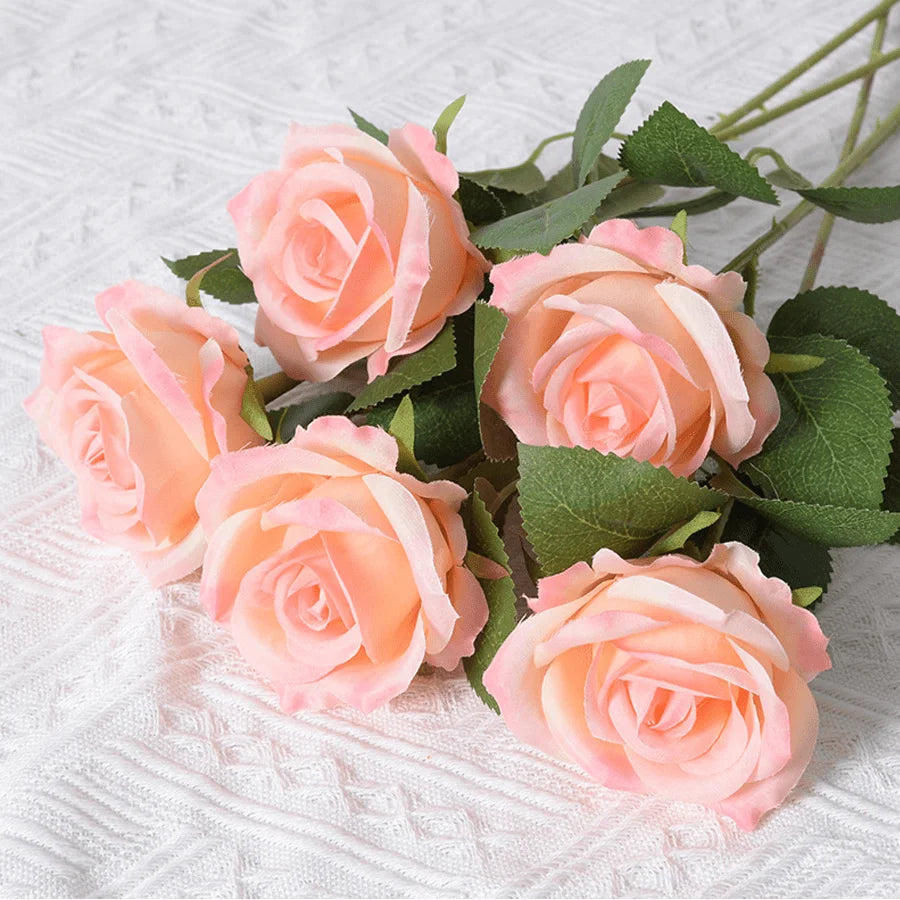 10Pcs Flannel Artificial Roses: Perfect for Valentine’S Day, Home & Wedding Decor