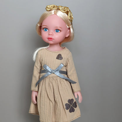 13 Inch Girls Doll Toys,Realistic Movable Figure Doll with Clothes Shoes Kids Toys Birthday Gifts