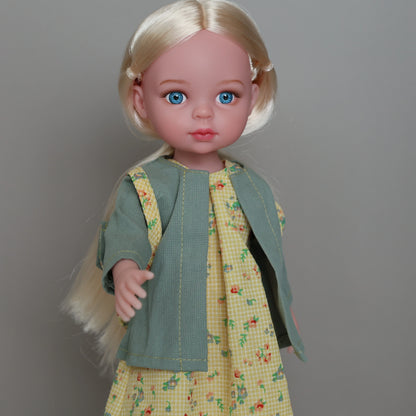 13 Inch Girls Doll Toys,Realistic Movable Figure Doll with Clothes Shoes Kids Toys Birthday Gifts