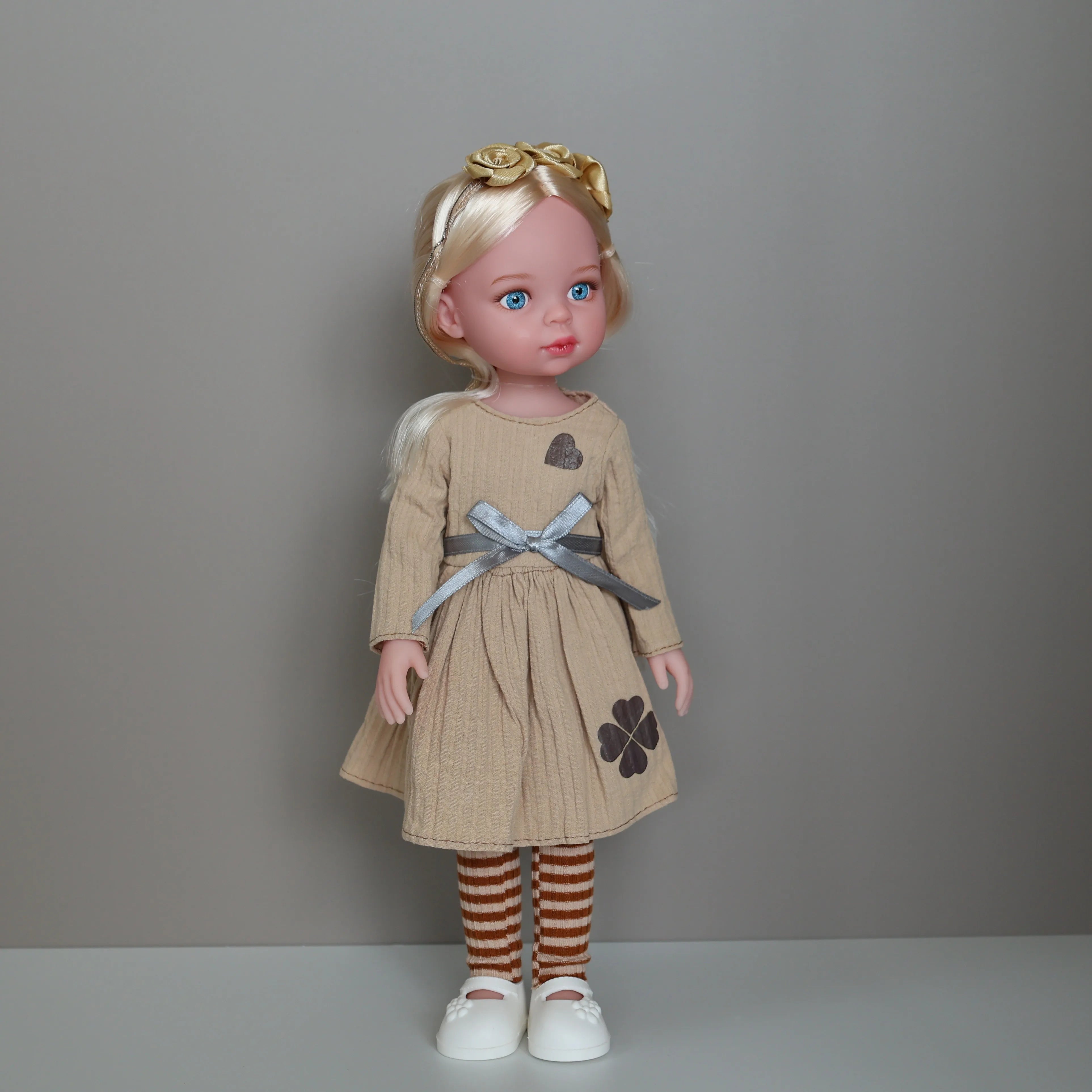 13 Inch Girls Doll Toys,Realistic Movable Figure Doll with Clothes Shoes Kids Toys Birthday Gifts